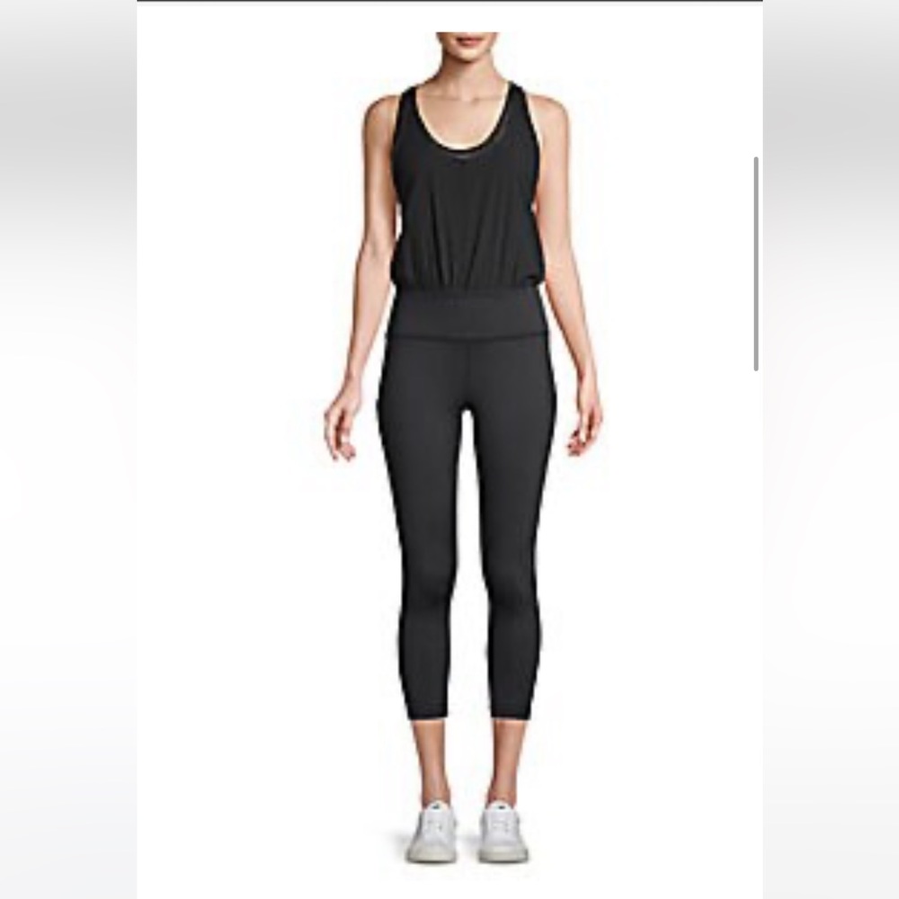 Free People black tank cropped jumpsuit, small. Worn once. Perfect condition! - Picture 6 of 6